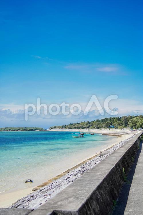 沖縄の海・古宇利島 海,夏,夏休みの写真素材