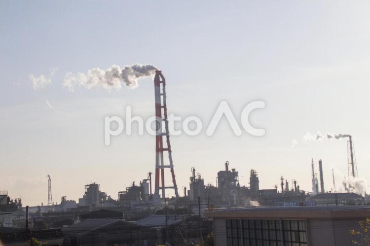   工場地帯 工場地帯,煙突,工場の写真素材