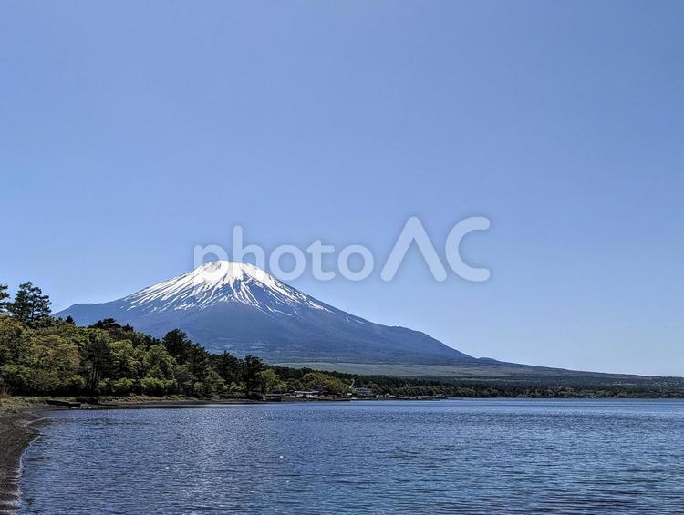 快晴の山中湖 富士山,世界遺産,自然の写真素材