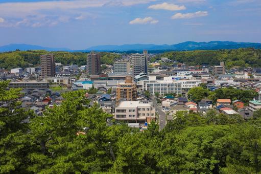 松江市内の街並み 松江市内の街並み 松江,松江城,天守の写真素材