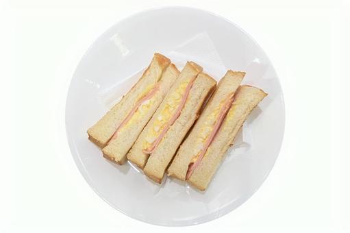 ハムたまごサンド ハムたまごサンド,サンドイッチ,玉子の写真素材