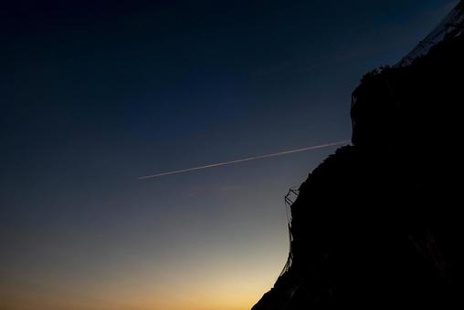Sunset contrail, JPG Sunset contrail, JPG