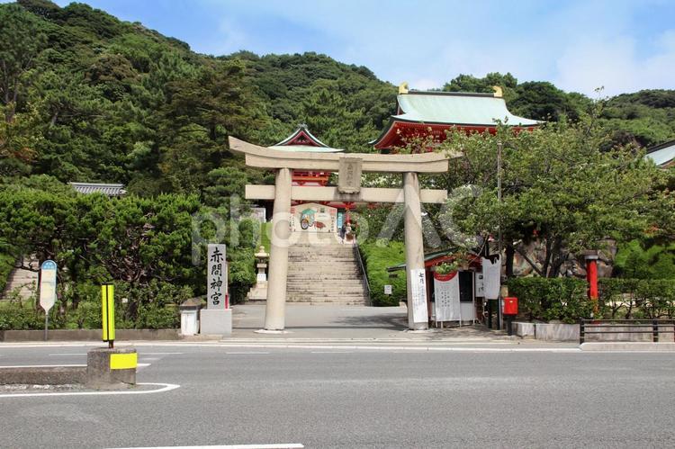 山口県下関市の赤間神宮参道 赤間神宮,下関市,参道の写真素材