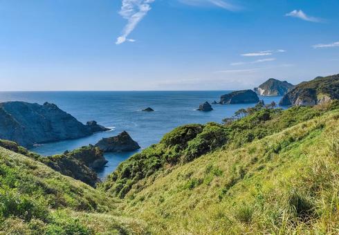 ユウスゲ公園からの眺望　南伊豆町中木 ユウスゲ公園,静岡県,賀茂郡の写真素材