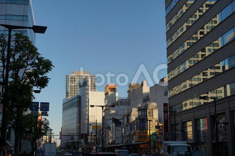 宇都宮市街地　大通り 宇都宮市,宇都宮,栃木県の写真素材