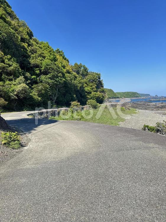 荒船海岸　海岸沿い 串本町の東端,熊野灘沿い,吉野熊野国立公園の写真素材