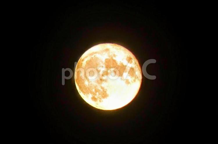 満月の夜 満月,月,クレーターの写真素材