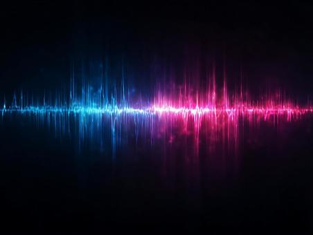 ピンクと青に輝く音声スペクトル ピンクと青に輝く音声スペクトルの写真