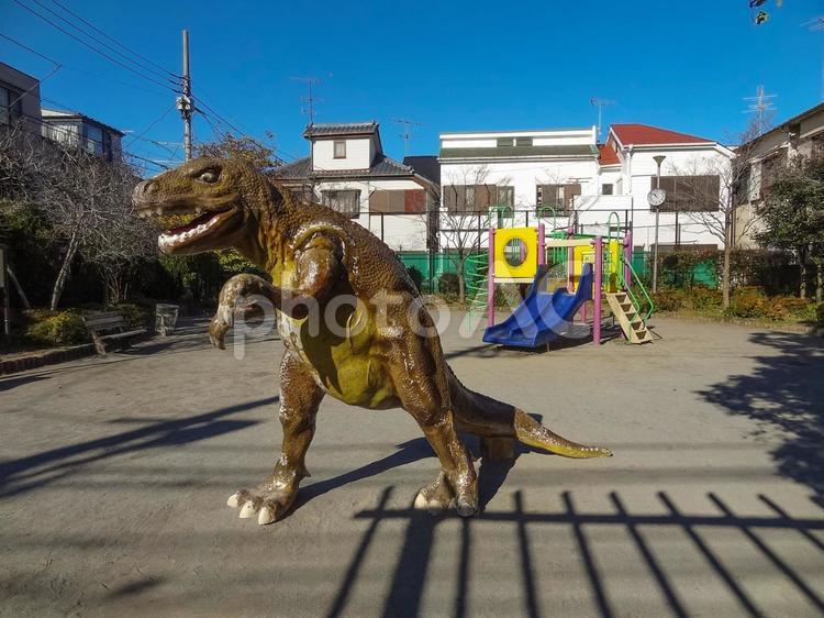 大田区のピノキオ児童公園の恐竜 ピノキオ児童公園,恐竜,大田区の写真素材