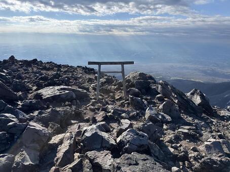 那須岳鳥居 那須岳,百名山,日本百名山の写真素材