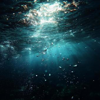 美しい水中世界、光の道 美しい水中世界、光の道の写真