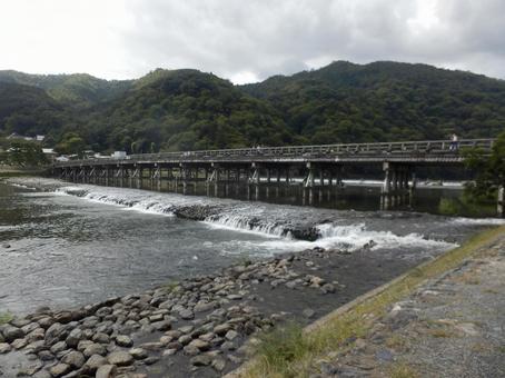 渡月橋 渡月橋 京都,川,橋の写真素材