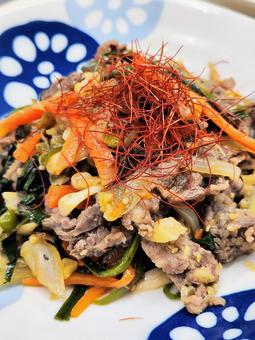 Photo, beef, bulgogi, main dish, 