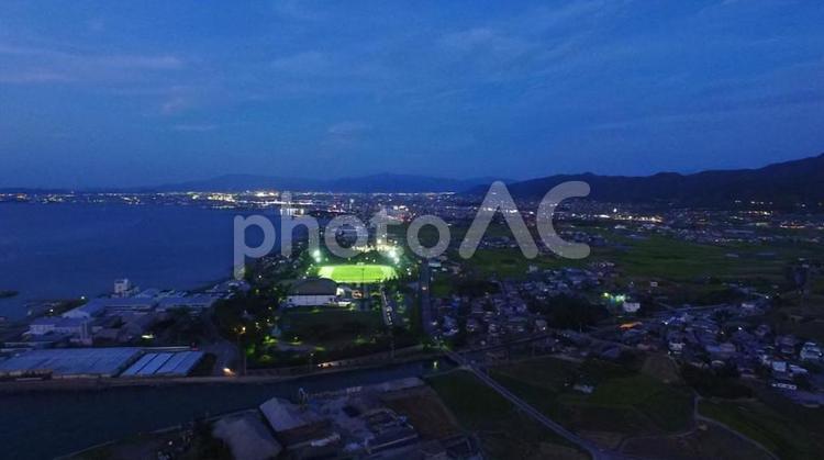 伊予の夜景 夜景,伊予市,松山の写真素材