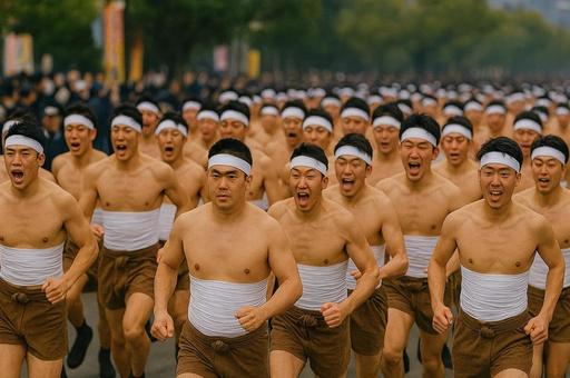 防府裸坊祭・男衆の疾走・裸祭り・祭り 防府裸坊祭・男衆の疾走・裸祭り・祭りの写真