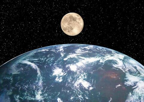 月と地球「moon and earth」 月,地球,宇宙の写真素材