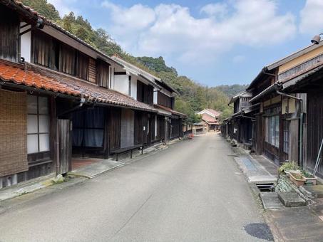 石見銀山・大森の街並み 大森,重要伝統的建造物群保存地区,重伝建地区の写真素材