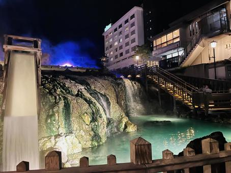 草津温泉 夜 草津温泉 夜の写真