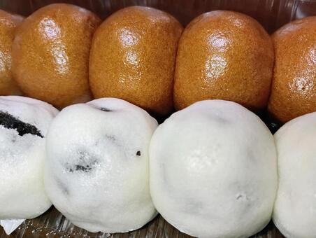 一口サイズの饅頭③ 饅頭,まんじゅう,和菓子の写真素材