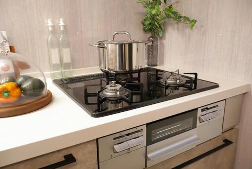 新築のキレイなキッチン　マイホーム大掃除 マイホーム,キッチン,新築の写真素材