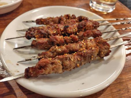 本場の味、羊肉串 本場の味、羊肉串の写真