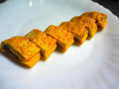 そぼろ卵焼き そぼろ,卵,そぼろ卵焼きの写真素材