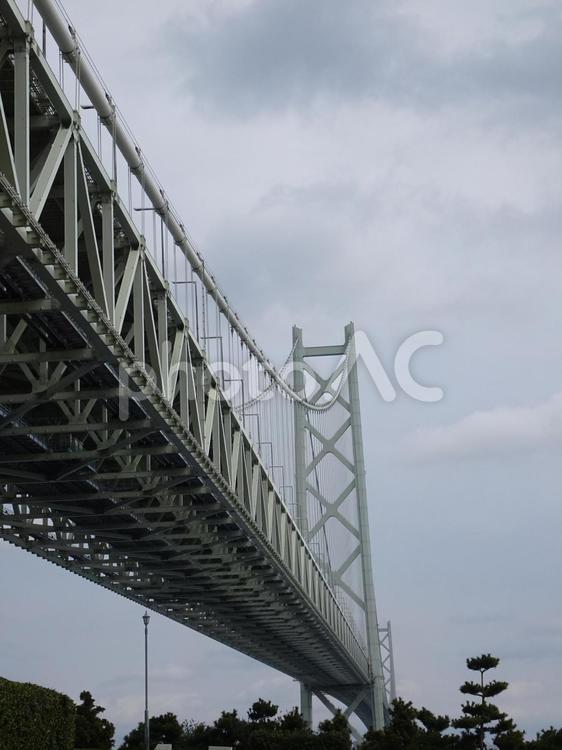 明石海峡大橋 明石海峡大橋,橋,吊り橋の写真素材