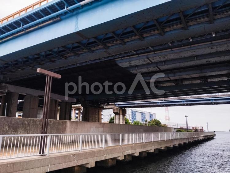 親水公園の巨大構造 親水公園,船橋,橋の写真素材