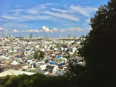山から見た神戸の街並み 神戸,街並み,山側の写真素材