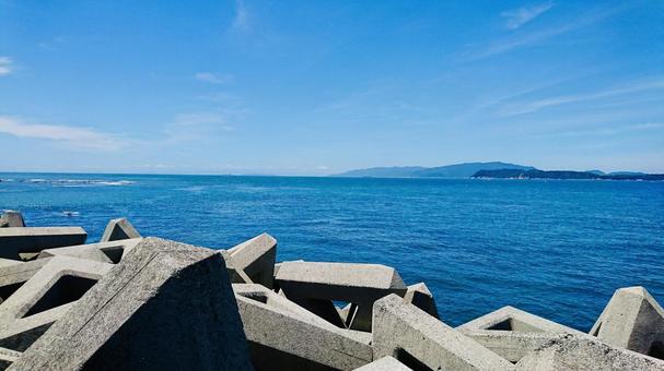 憧れの青い海 憧れの青い海 海,青い,空の写真素材