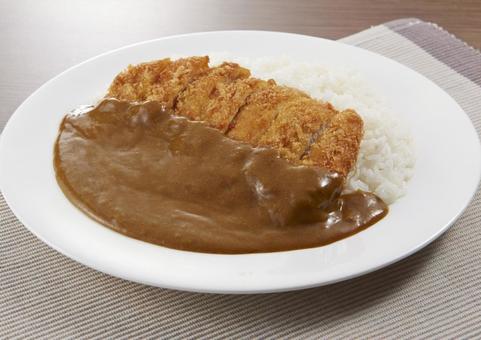 カツカレー カツカレー カツカレー,とんかつ,カレーの写真素材