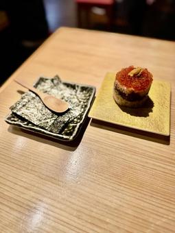 いくらとうにのミルフィーユ いくらとうにのミルフィーユの写真