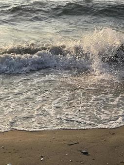 晩秋の海 夕方,田舎,爽やかの写真素材