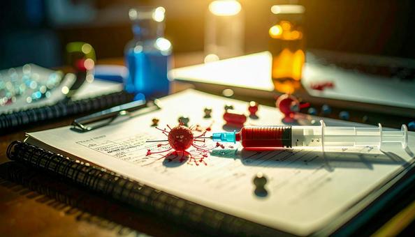 治療薬のイメージ 血液検査の結果の書類 治療薬のイメージ 血液検査の結果の書類の写真