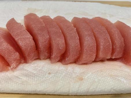 プリプリ刺身 きはだまぐろ赤身1 プリプリ刺身 きはだまぐろ赤身1 まぐろ,マグロ,さしみの写真素材