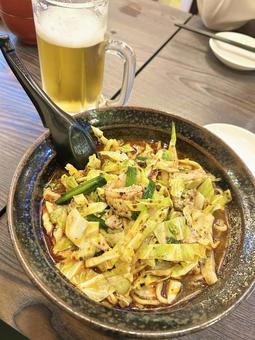 チャマーメンとビール チャマーメンとビール チョマーメン,ラーメン,ビールの写真素材