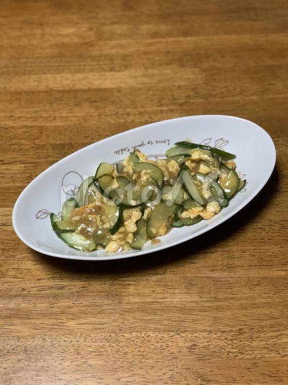 きゅうりの卵炒め 食べ物,フード,おいしいの写真素材