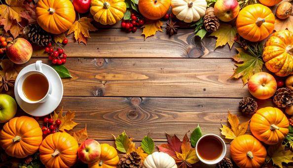 秋の果物と紅茶のひととき 秋の果物と紅茶のひとときの写真