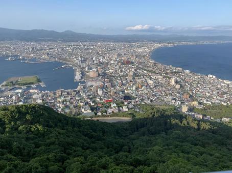 函館山からの函館市街 函館,函館山,街並の写真素材