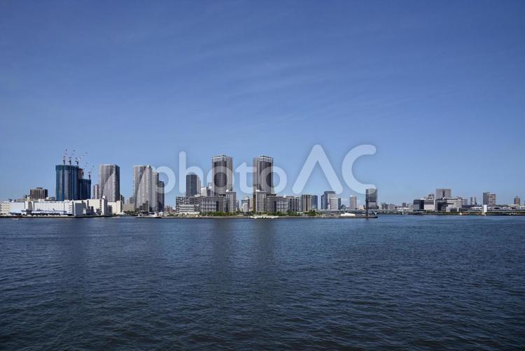 東京港風景～月島、晴海、豊洲～ 東京港,月島埠頭,晴海埠頭の写真素材
