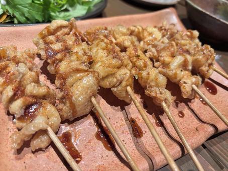 焼き鳥 焼き鳥,食べ物,ネギの写真素材
