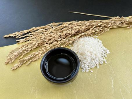 お米と日本酒 8 米,稲穂,酒の写真素材