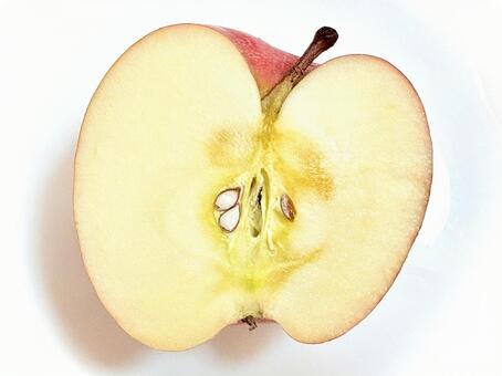 半分りんご 02 林檎,リンゴ,果物の写真素材