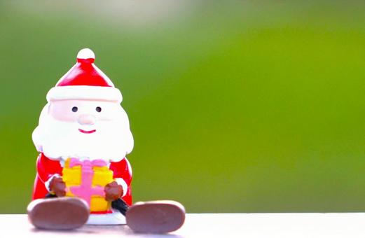 サンタ＆グリーン クリスマス,サンタクロース,グリーンの写真素材