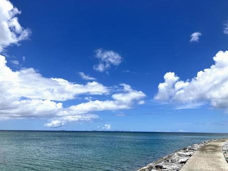 Photo, sea, sky, blue, 