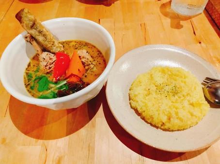 チキンと野菜のスープカレー スープカレー,カレー,チキンの写真素材