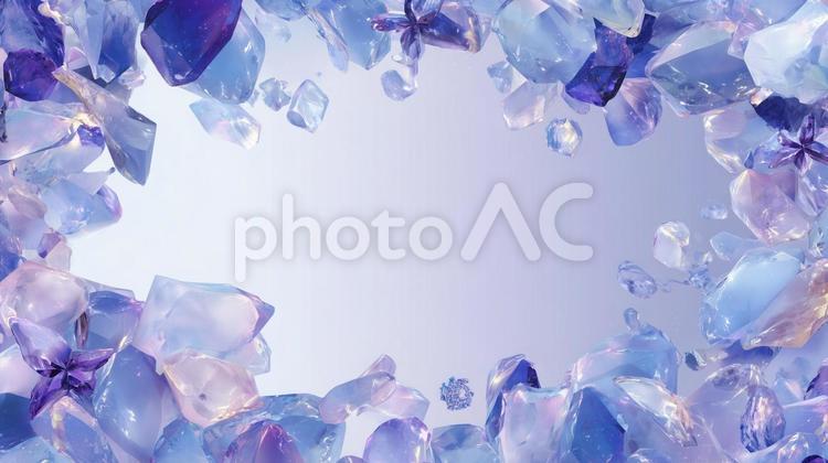宝石のような光彩フレーム クリスタル,宝石,フレームの写真素材