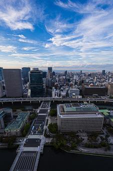 都市景観 ステーションワン,淀屋橋,大阪の写真素材