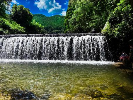 川 川 川遊び,川,自然の写真素材