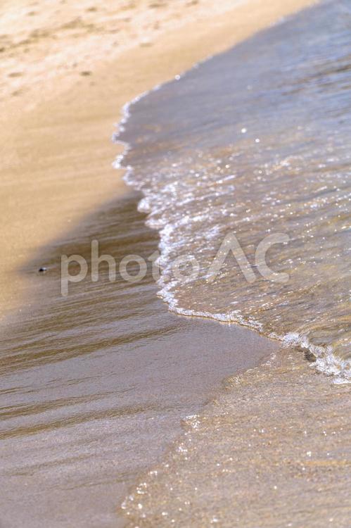 海 008　波と砂浜 海,砂浜,夏の写真素材